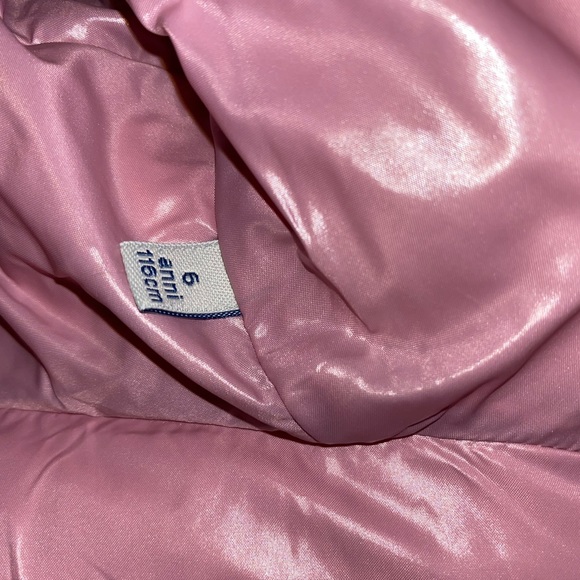 NWOT, MONCLER ENFANT Girls Blush Pink Bady Fur Coat - Picture 7 of 7